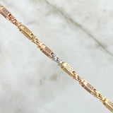Rustic Chain Rectangular Box 77.1gr / 70cm / 4.3mm White Zircons Three 18K Golds