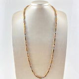Rustic Chain Rectangular Box 77.1gr / 70cm / 4.3mm White Zircons Three 18K Golds