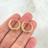 Candongas Flores Huecas 3.8g / 1 in Oro Amarillo 18K