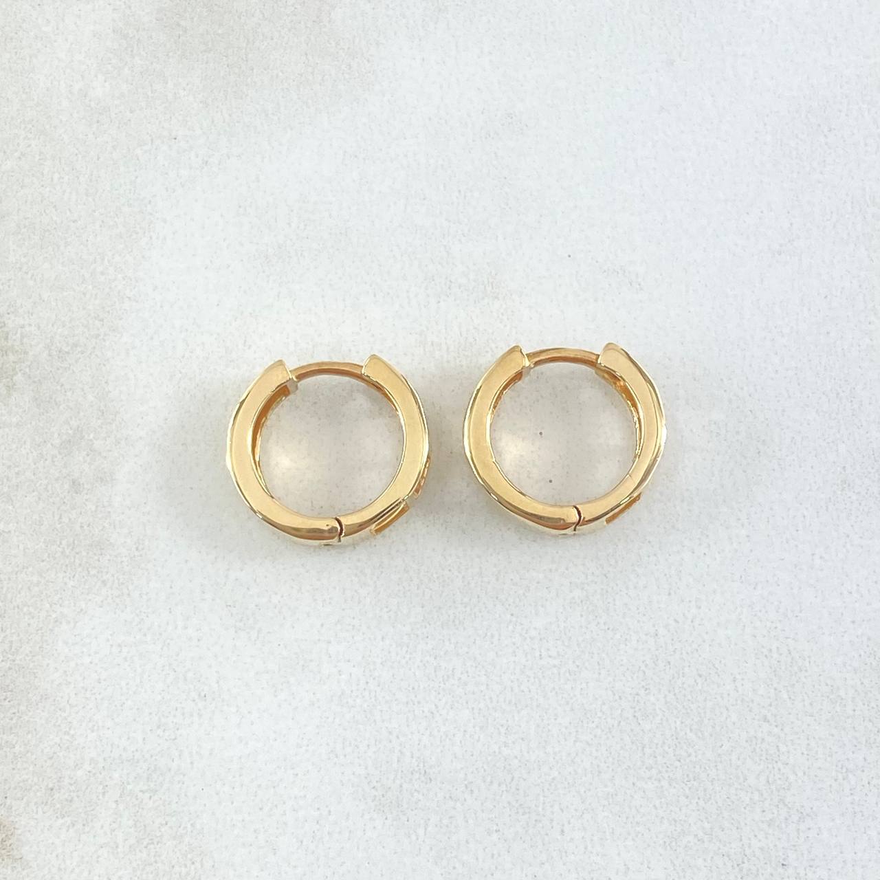 Hoop Earrings Apple 3.45gr / 1.3cm / 18K Yellow Gold ©