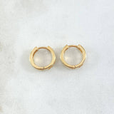 Hoop Earrings Apple 3.45gr / 1.3cm / 18K Yellow Gold ©