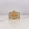Compass Star Cardinal Ring 11.25gr / Size 9 1/4 / White Zircons Three 18K Golds #