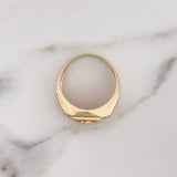 Horse Ring 8.25gr / Size 10 1/2 / Black Zircons 18K Yellow Gold #