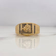 Horse Ring 8.25gr / Size 10 1/2 / Black Zircons 18K Yellow Gold #