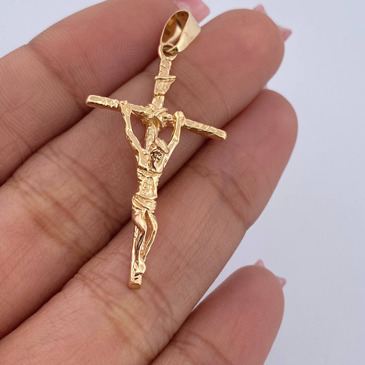 Pendant Cross Christ 3.45gr / 4.4cm / 18K Yellow Gold $