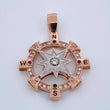 Dije Estrella Cardinal 30.6gr / 6cm / Circones De Colores Dos Oros Blanco Rosado 18K $