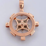 Dije Estrella Cardinal 30.6gr / 6cm / Circones De Colores Dos Oros Blanco Rosado 18K $
