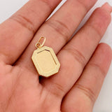 Dije Placa Marco Bordeado 0.6g / 1 in Oro Amarillo 18K