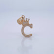 Pendant Letter C Crown 1.6gr / 18K Gold +0$