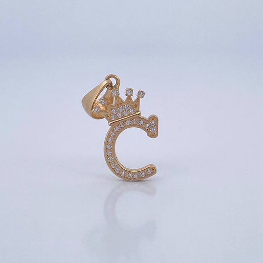 Pendant Letter C Crown 1.6gr / 18K Gold +0$