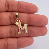 Pendant Letter M Crown 1.9gr / 18K Gold
