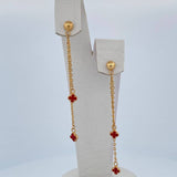 Stud Earrings 2.05gr / 2.5in / 18K Gold