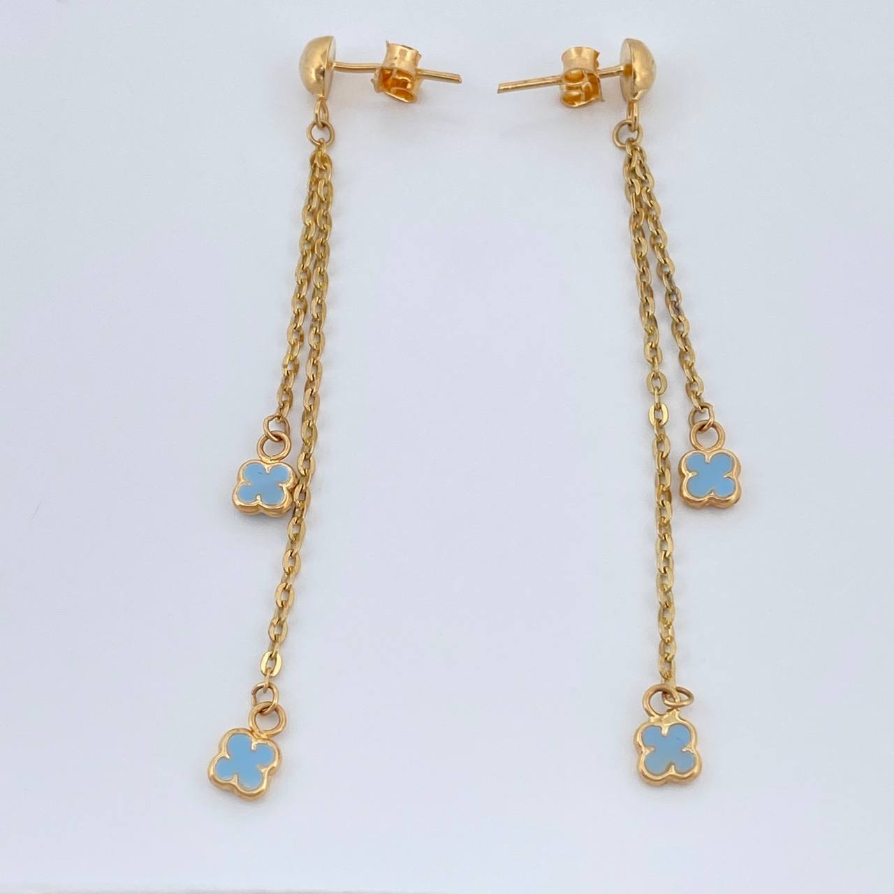 Stud Earrings 2.1gr / 2.5in / 18K Gold