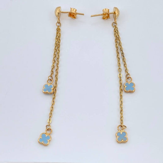 Stud Earrings 2.1gr / 2.5in / 18K Gold