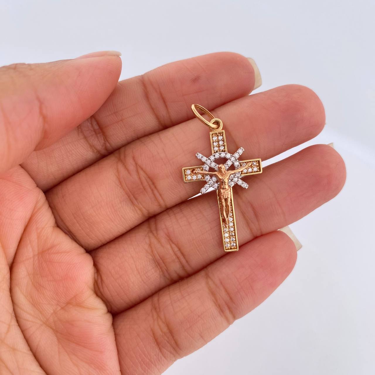 Dije Cruz Cristo 2.55gr / Tres Oros 18K &