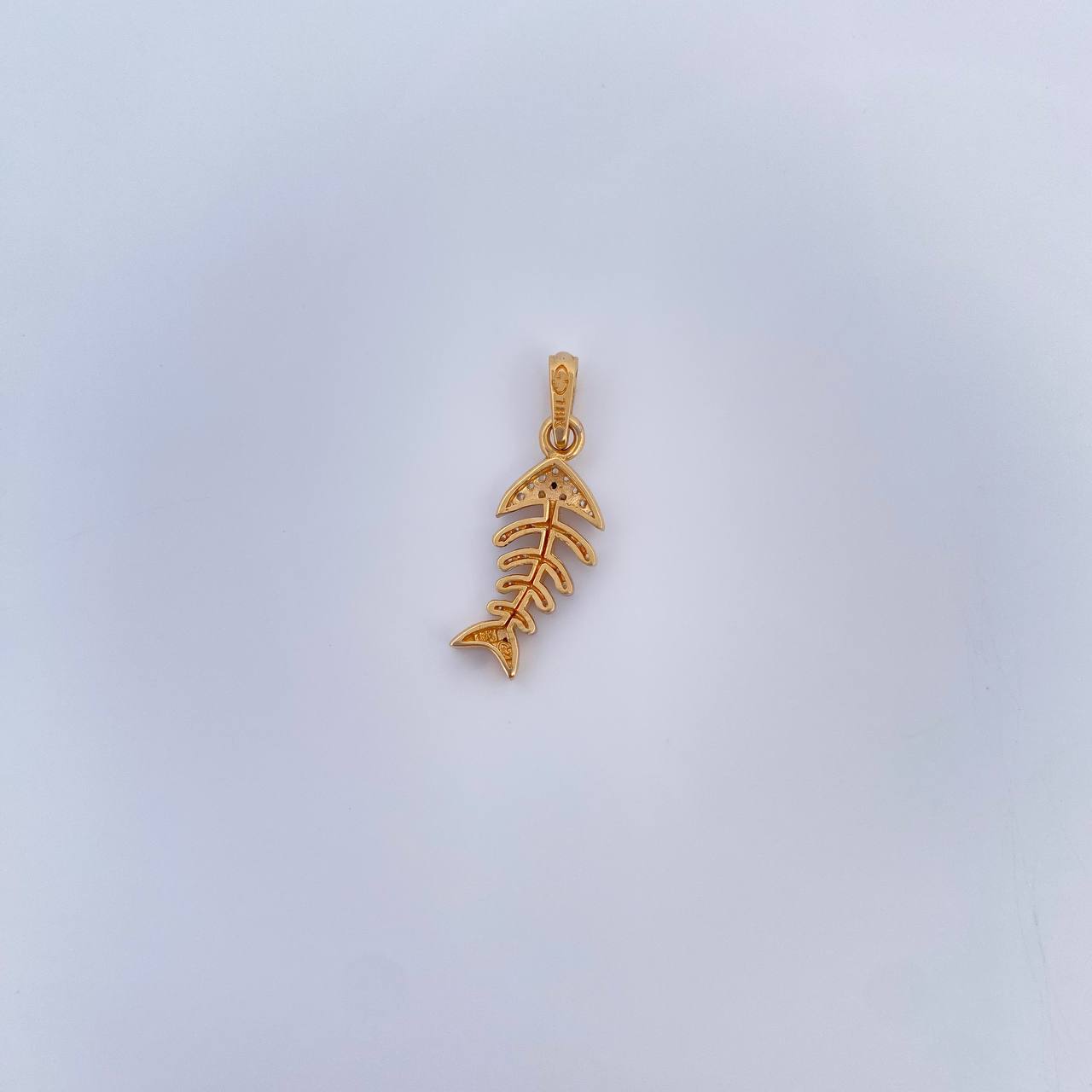 Fish Spine Pendant 1.85gr / 18K Gold