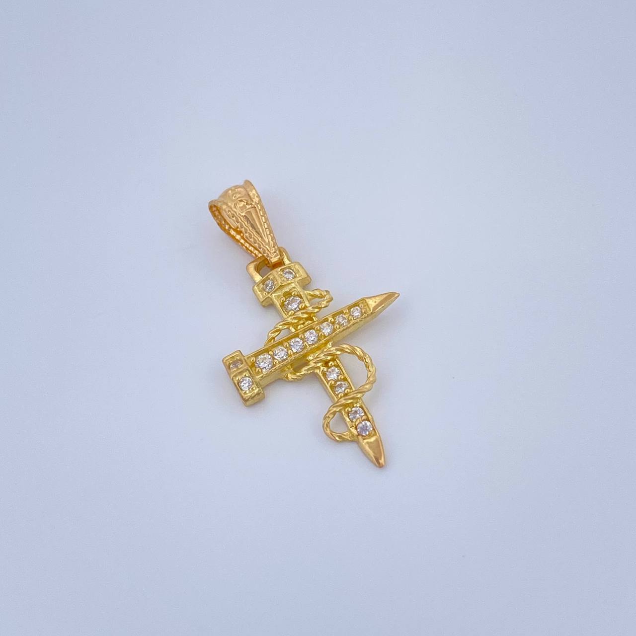 Nail Cross Pendant 0.85gr / 18K Gold