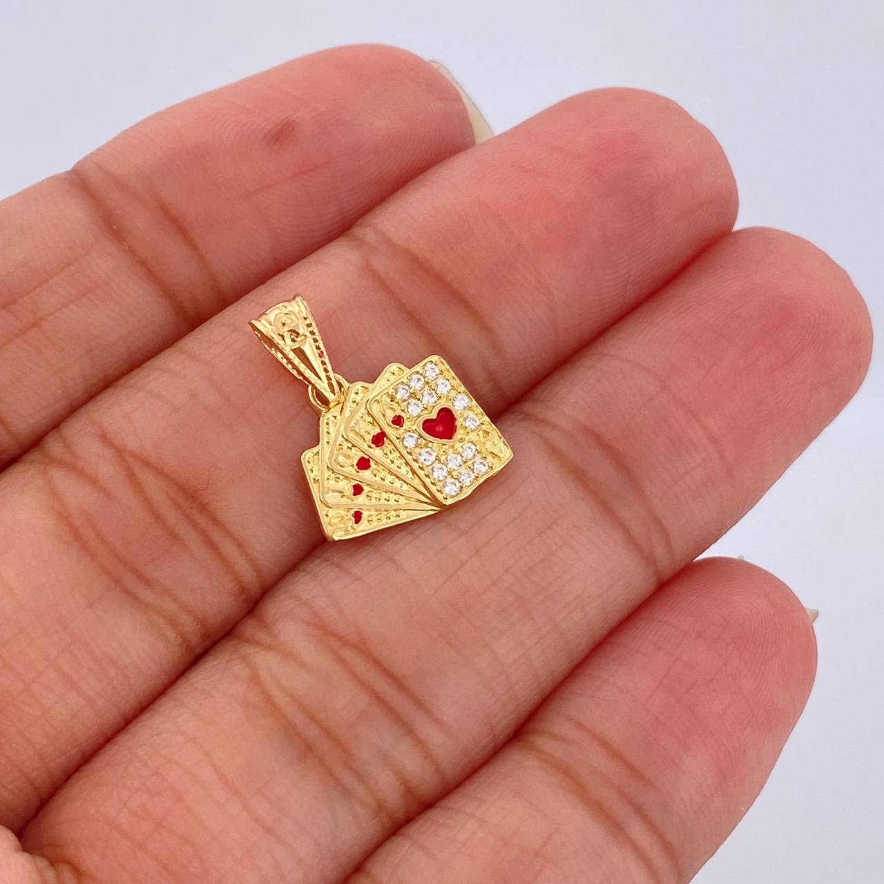 Poker Cards Pendant 1.3gr / 18K Gold +0$