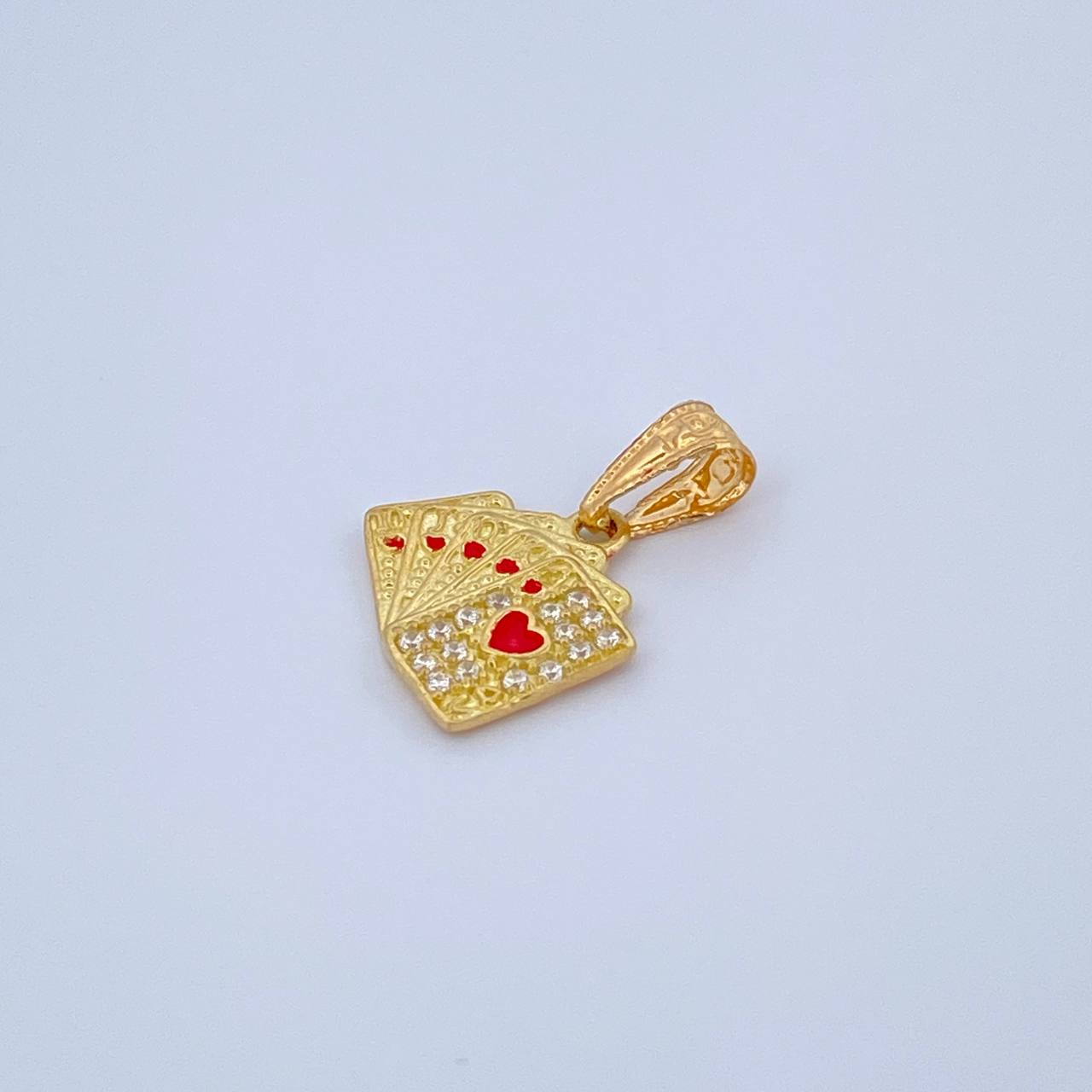 Poker Cards Pendant 1.2gr / 18K Yellow Gold &