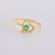 Empty Heart Ring 1.45gr / Size 6 3/4 / Emerald 12pts 18K Yellow Gold (Jewel)