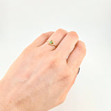 Empty Heart Ring 1.45gr / Size 6 3/4 / Emerald 12pts 18K Yellow Gold (Jewel)
