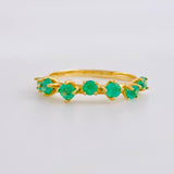 Anillo Hiedra 2.5gr / T8 / Esmeraldas 57pts Oro Amarillo (Joya)