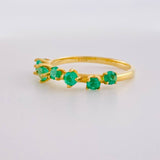 Anillo Hiedra 2.5gr / T8 / Esmeraldas 57pts Oro Amarillo (Joya)