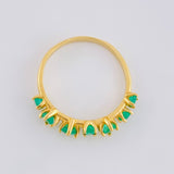 Anillo Hiedra 2.5gr / T8 / Esmeraldas 57pts Oro Amarillo (Joya)