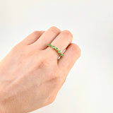 Anillo Hiedra 2.5gr / T8 / Esmeraldas 57pts Oro Amarillo (Joya)