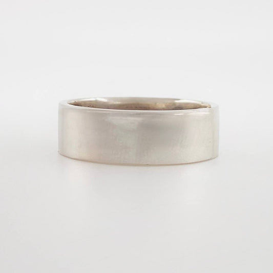 Anillo Argolla liso 8.75g / T9 3/4 Oro Blanco 18K