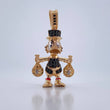 Pendant Duck Money Bags 6.05gr / 3.5cm / Black Yellow Blue Zircons Two 18K Yellow White Golds &