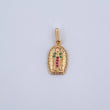 Dije Virgen Guadalupe 1.25gr / 2.1cm / Circones Fucsias Verdes Blancos Oro Amarillo 18K &