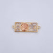Charm One Dollar 3.1gr / 3cm / White Zircons Three 18K Golds &