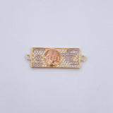 Charm One Dollar 3.1gr / 3cm / White Zircons Three 18K Golds &