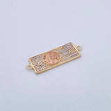 Charm One Dollar 3.1gr / 3cm / White Zircons Three 18K Golds &