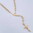 Rosario Virgen Milagrosa 10gr / 57cm / 4mm Bolas Diamantadas Oro Amarillo 18K &