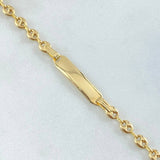 Bracelet GC Bordered Plate 1.85gr / 5.1in / 18K Gold