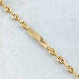 Bracelet GC Bordered Plate 3gr / 6.7in / 18K Gold ©