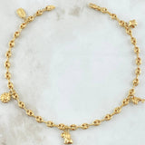 GC Anklet Pendants 4.85gr / 9.4in / 18K Gold ©
