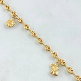 GC Anklet Pendants 4.85gr / 9.4in / 18K Gold ©