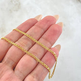 Cadena Garibaldi 3.3gr / 23 1/2 in / Oro Amarillo +3 18K