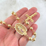 Rosario Cruz Cristo Virgen Guadalupe 31.7gr / 27 1/2 in / Oro Amarillo 18K ©