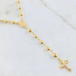 Cross Rosary Virgin Miraculous 19.3gr / 25 1/2 in / 18K Gold