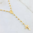 Cross Rosary Christ Virgin Miraculous 9.55gr / 21 3/4 in / 18K Gold