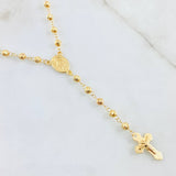 Rosario Cruz Cristo Virgen Milagrosa 9.7gr / 21 3/4 in / Oro Amarillo 18K ©