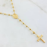 Rosario Cruz Cristo Virgen Milagrosa 8.75gr / 21 3/4 in / Oro Amarillo 18K ©