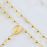Cross Rosary Christ Virgin Miraculous 8.95gr / 21 3/4 in / 18K Gold