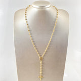 Cross Rosary Christ Virgin Miraculous 8.95gr / 21 3/4 in / 18K Gold