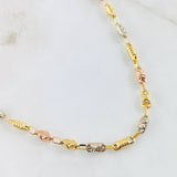 Rustic Chain 12.05gr / 19.8in / Three 18K Golds *