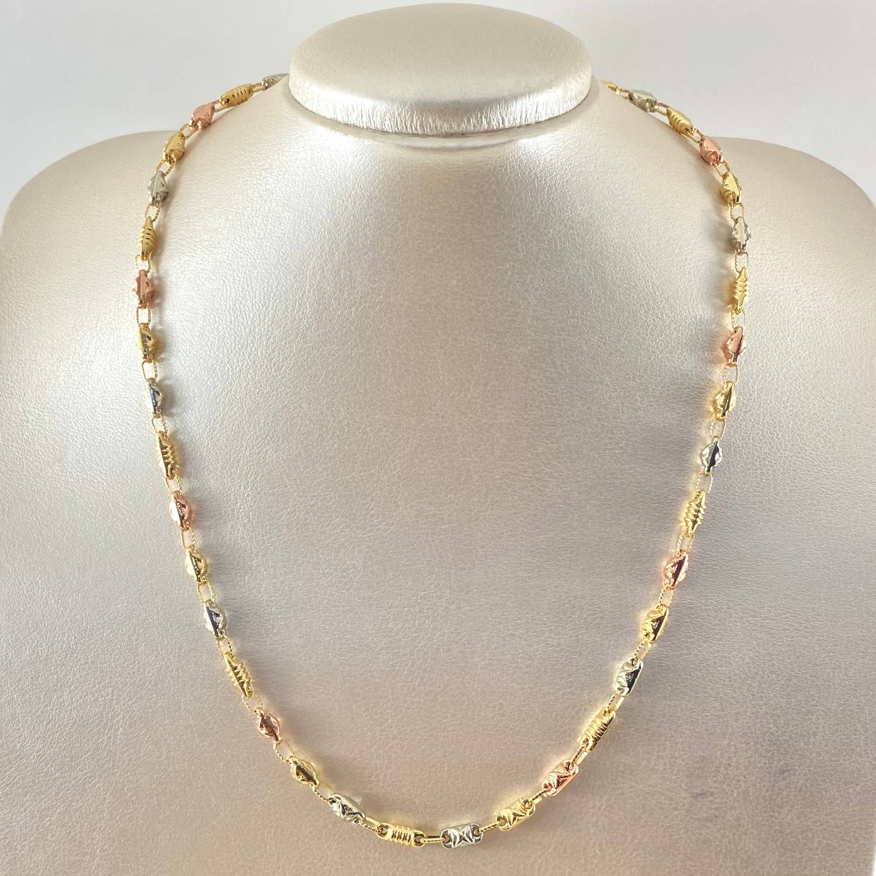 Rustic Chain 12.05gr / 19.8in / Three 18K Golds *